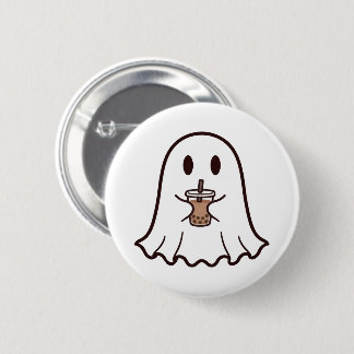 Söt Halloween-ghost med Boba Knapp