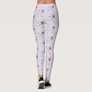 Söt Halloween-ghost och kuslig cocktail Leggings