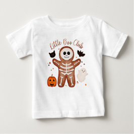 Söt Halloween-gingerbread-skelett lilla Boo T Shirt