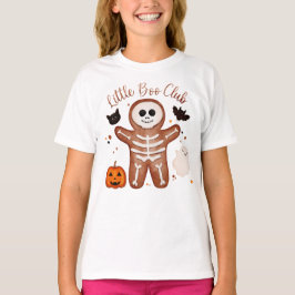 Söt Halloween-gingerbread-skelett Little Boo T Shirt
