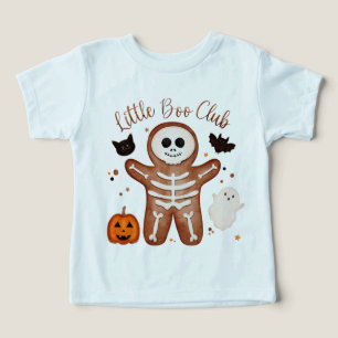 Söt Halloween Gingerbread Skelett Småbarn T-Shirt