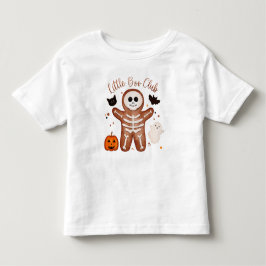Söt Halloween Gingerbread Skelett Småbarns T-Shirt