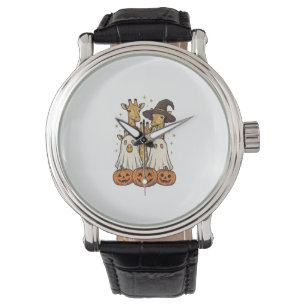 Söt Halloween-giraff spökpumpa skjortdesign_ Armbandsur