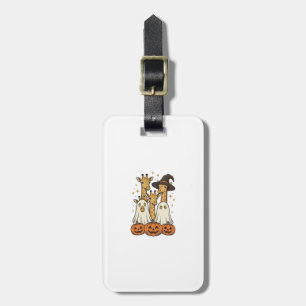 Söt Halloween-giraff spökpumpa skjortdesign_ Bagagebricka