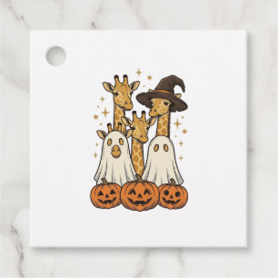 Söt Halloween-giraff spökpumpa skjortdesign_ Gåvor Etiketter