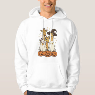 Söt Halloween-giraff spökpumpa skjortdesign_ Hoodie