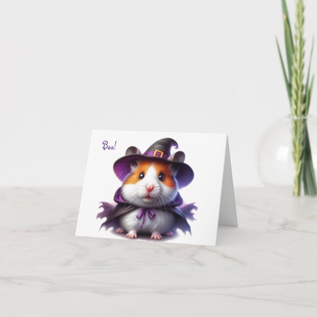 Söt Halloween-hamster gratulationskort Kort (Framsida)