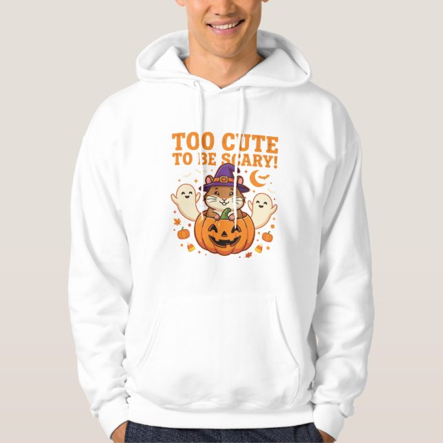 Söt Halloween-hamster-pumpa-spökdesign_1 Hoodie (Framsida)
