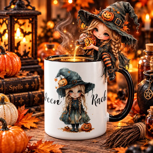 Söt Halloween häxa barn Mugg (Skapare uppladdad)