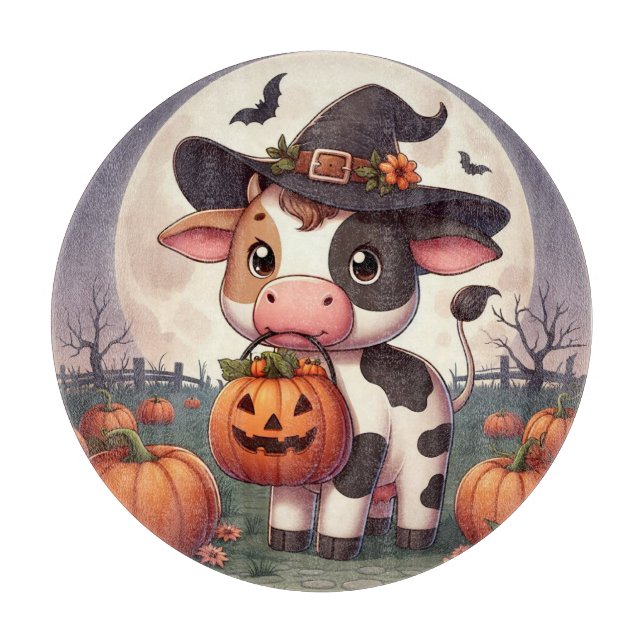 Söt Halloween-häxa ko (Framsidan)