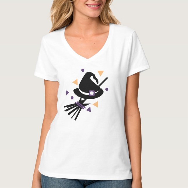 Söt Halloween-häxa Konfettidräkt Fest T Shirt (Framsida)