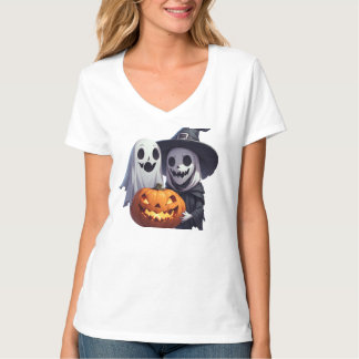 Söt Halloween-häxa spök-vänner 🧙♀️ T Shirt