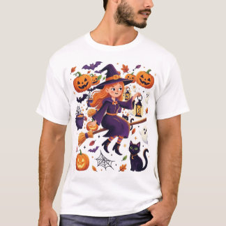 Söt Halloween-häxa T Shirt