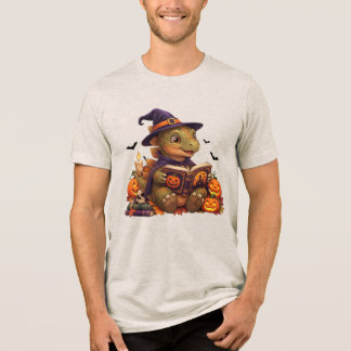 Söt Halloween-häxdrake läser bok T Shirt