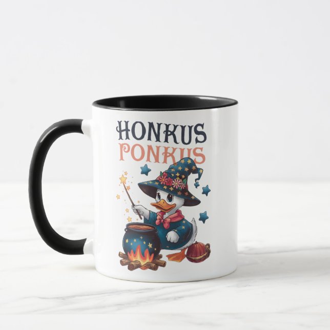 Söt Halloween Honkus Ponkus Gås Mugg (Vänster)