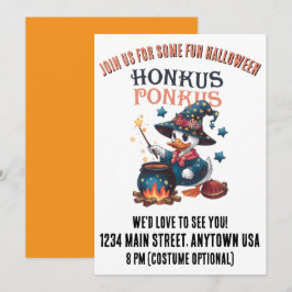 Söt Halloween Honkus Ponkus Inbjudningar