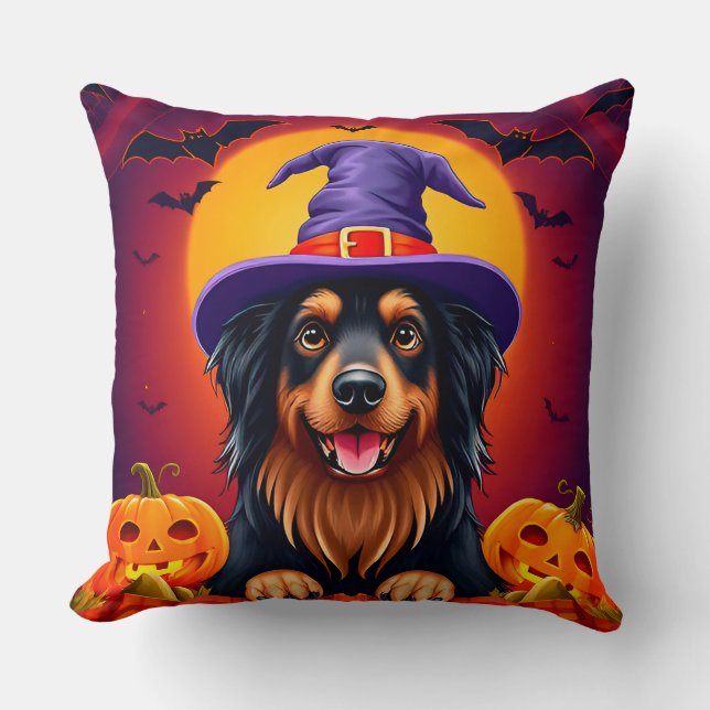 Söt halloween-hund kudde (Framsida)