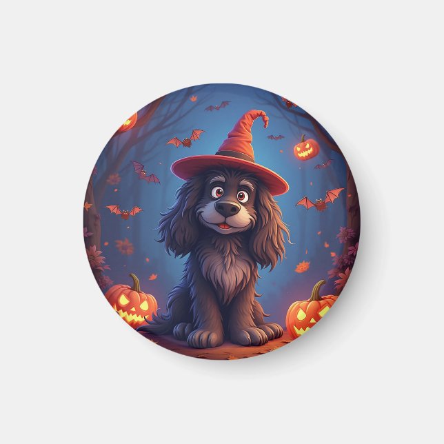 Söt Halloween-hund Magnet (Framsidan)