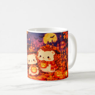 Söt Halloween-igelskopp – Kawaii spöklik pumpa Kaffemugg