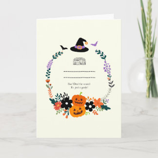 Söt Halloween-inbjudan Kort