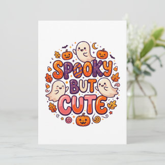 söt Halloween-inbjudan med spöken Inbjudningar