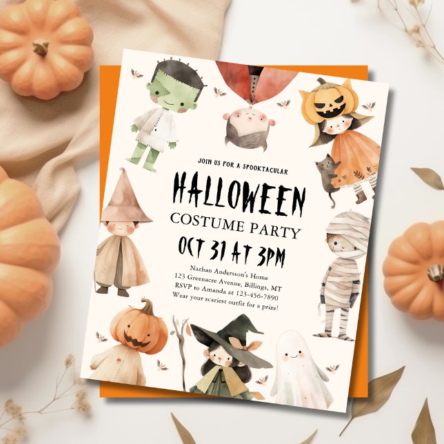 Söt Halloween-inbjudan till barnkalas (Skapare uppladdad)