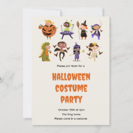 Söt Halloween-inbjudan till barnkalas Inbjudningar