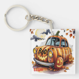 Söt Halloween Jack O Lantern Pumpa Bil Skräck