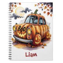 Söt Halloween Jack O Lantern Pumpa Bil Skräck