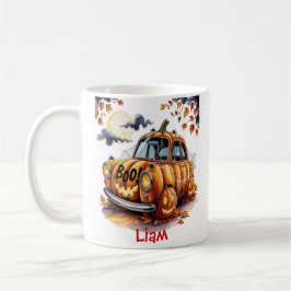 Söt Halloween Jack O Lantern Pumpa Bil Skräck Kaffemugg