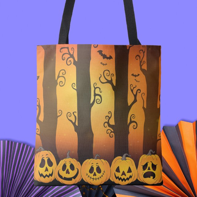 Söt Halloween Jack O Lantern Pumpa Tygkasse (Skapare uppladdad)
