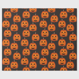 Söt Halloween Jack O Lantern Pumpamuster Wrap Presentpapper