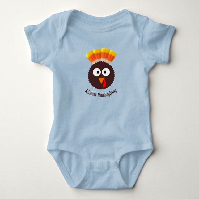 Söt Halloween Kalkon T Shirt (Framsida)