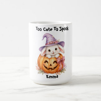 Söt Halloween-kanin Pumpa Anpassad Namn Mugg