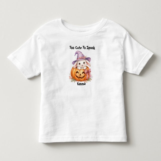 Söt Halloween-kanin Pumpa Anpassad T Shirt (Framsida)