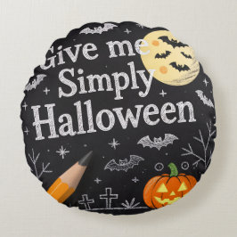 Söt Halloween-kastkudde Rund Kudde