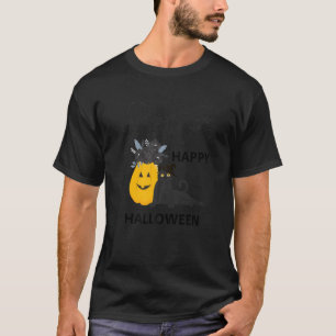 Söt Halloween Katt Häxa Hatt Pumpa För Barn Flicko T Shirt