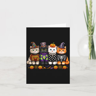 Söt Halloween kattälskare Söt kuslig kattungar Kort