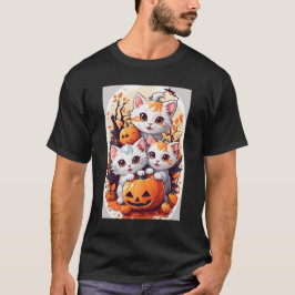 Söt Halloween Kattrullar Hundhalsband - Spöklik Ka T Shirt
