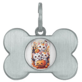 Söt Halloween Kattungar Hund Halsband - Spöklik Ka ID-bricka Husdjur