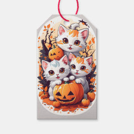 Söt Halloween Kattungar Hundhalsband - Spöklik Kat Presentetikett