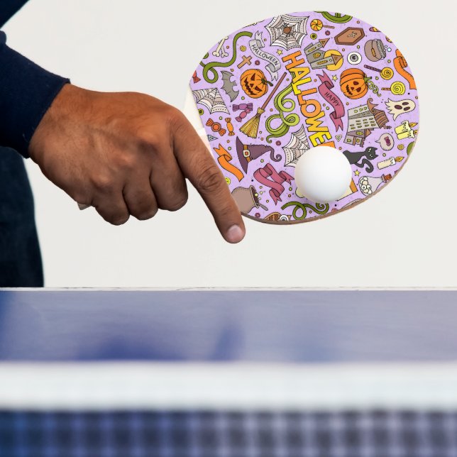 Söt Halloween-klotter-mönster Pingisracket (Insitu)