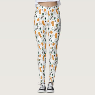 Söt Halloween-klotter Pumpa Spindel Spöke Leggings