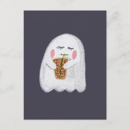 Söt Halloween-kort - Halloween flickig spöke Vykort