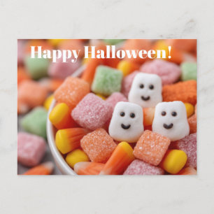 Söt Halloween-kort med godsis Vykort