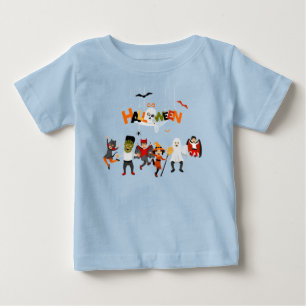 Söt Halloween-kostym för barn Monsterfest Pyjamas T Shirt