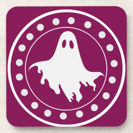 Söt Halloween kuslig spöke Orange & Vit Underlägg