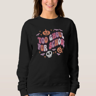 Söt Halloween-lärare Skolspöken Groovy Bus eller l T Shirt