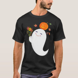 Söt Halloween-liten Boo-spöke svart T Shirt