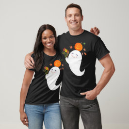 Söt Halloween-liten Boo-spöke svart T Shirt